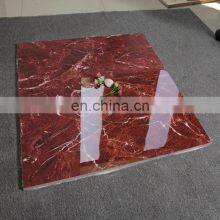 600x600 Full Body Dark Red Color Glazed Polished Porcelain Marble Design Floor Tile thumbnail-3