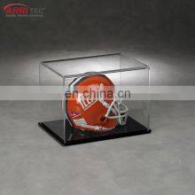 Black Base Clear Dome Helmet Rectangular Acrylic Display Box