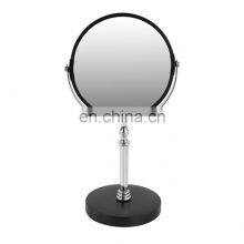 2022 New Coming Make up Mirror Black Matte Make up Table With Mirror Round 1X and 3X Magnification Mirror Makeup
