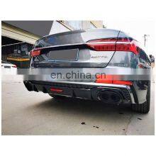 RS6 Rear Diffuser With Tailpipe for Audi A6L C8 High Quality RS6 Style Rear Diffuser for Audi A6 L 2019 2020 2021 thumbnail-5