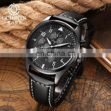 Ochstin GQ043B Sports Mens Quartz Watch Chrono Waterproof Luxury Leather Wrist Watches for Men thumbnail-5
