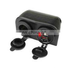 Car Round Power Take Base + Dual USB Single Lamp 3.1A Two-hole Tent Combination thumbnail-5