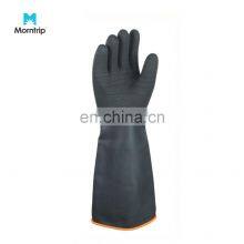 Black Industrial Heavy Duty Chemical Resistant Thick Safety Waterproof Rubber Latex Glove Working Industrial Latex Hand Glove thumbnail-2