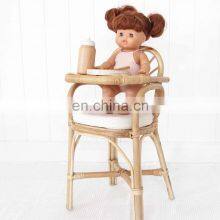 High Quality Rattan Feeding Chair Fountain Rattan Doll High Chair Child Dinning Chair Best Price Vietnam Manufacturer Wholesale