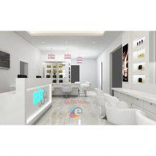 Salon Shop Design Wood and Metal Iron Display Shelf thumbnail-2