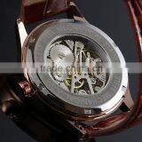 2015 Luxury Watches Men White Face Leather Skeleton Watch WM403 thumbnail-6