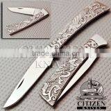 CITIZEN KNIVES, BEAUTIFUL CUSTOM HAND MADE STAINLESS STEEL FOLDING KNIFE thumbnail-1