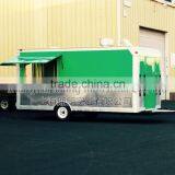Green Uniaxial Food Truck NEW 4.8 M ENCLOSED CONCESSION FOOD VENDING BBQ TRAILER MOBILE KITCHEN thumbnail-3