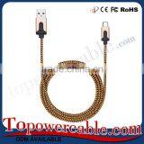 Hot Mobile Phone Accessories Alloy Nylon Braided Usb Data Transfer Cord Cable thumbnail-1