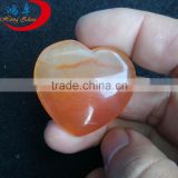 Natural gemstone red agate 25mm heart pendant