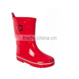 fashionable children adjustable cheap pvc rain boots with buckle for kids