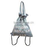 Multipurpose Jean Material Shopping Bag Drawstring Tote Shopping Bag Handbag thumbnail-2