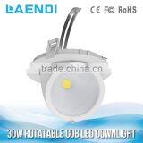 High Lumen 85lm/w Led Gimbal Downlight 30w 85lm/w 0.9PF