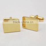 Factory Customize Gold Plating Rectangle Cufflink With Logo thumbnail-4