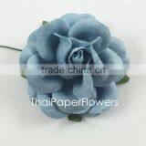 Baby Blue Large Handmade Mulberry Paper Flower, Wedding Party, Scrap-booking Crafts thumbnail-2