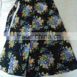 Indian Printed Long Skirts Wholesale Flowers Black thumbnail-1