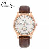 2016 Watch Water Resist 5 Bar Rose Gold Case Quality Leather Watches thumbnail-4