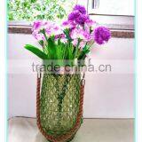 2016 Hot Sale Paint Glass Hurricane Vase With Metal Handle thumbnail-2