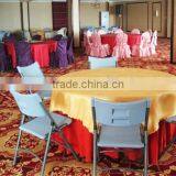 160 HDPE Plastic Folding Round Table With One Piece on Top thumbnail-1