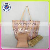 High Quality Paper Straw Beach Bag and Polyester Material Women Bag Contains Mat and Pillow Beach Bag thumbnail-1