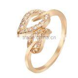 Cute Two Simple Leafs Shaped Women Ring Lovely Gift for Girlfriend thumbnail-2