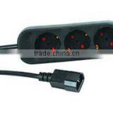 Europe Power Strip 3-Outlets Power Strip W/Child Protect H05VV-F