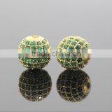 8mm Green Luster CZ Crystal Beads Jewellery Round 24k Cubic Zirconia Disco Balls thumbnail-3