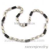 Black and Silver 2 Tone Mens Thick 316l Stainless Steel Jewelry Chain