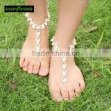 wholesale fashion rhinestone and pearl foot jewelry wedding