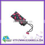 19.5''Rubber Lady Mini 3 Folding Rain Foldable Umbrella