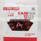 Alseye CA701w Manufacture CL-120-R 120*120*25mm Red Led Computer Case Cooling Fan thumbnail-4