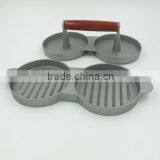 Aluminum Double Burger Press Hamburger Patties Maker Meat Press thumbnail-1