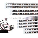 10pcs Rgb Motorcycle Led Strip Light Kit Neon Glow Strip With Remote Controller thumbnail-1