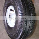 Small Wheel Barrow Rubber Wheels Tires for Tractor Mower 10x3.50-4 thumbnail-1