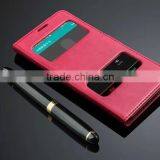 Bulk Buy From China Dual Window View Flip Wallet Leather Case Cover for Htc Desire 820 Wallet Case Wholesale