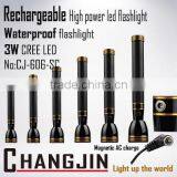 3W Aluminum Alloy LED Rechargeable Flashlight Torch Light thumbnail-1