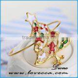 Merry Christmas Party Gift Charms Gold Christmas Tree Bracelets Bangle thumbnail-2