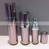 2014 New Design Round Shape Cosmetic Bottle for Skin Use Acrylic Lotion Bottle With Pump