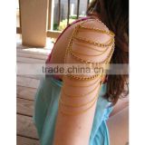 Hot gold multilayer tassels arm chain