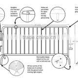 Safety Metal Fence Pedestrian Traffic Temporary Crowd Control Barrier thumbnail-1
