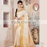 GREEN AND MAGENTA NET SILK SAREE thumbnail-4