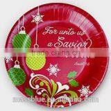 Red Paper Plate With Beautiful Picture