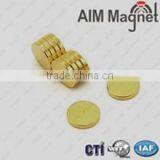 Round Disk Magnet Gold thumbnail-2