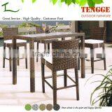 4 Seater Brown Mix Wicker Outdoor Bar Furniture Sets thumbnail-1