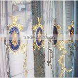 Antique Style Embroidered Organza Fabric Living Room Colorful Curtains With European Style Valances thumbnail-4