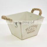 Best Garden Rectangular Square Planter Wrought Iron Window Box for Plant Flower thumbnail-3