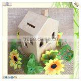 Bear Bridge House Rocket Shape Wood Piggy Money Storage Bank thumbnail-3