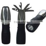 Outdoor 6 in 1 Emergency Hand Tool With Torch Light