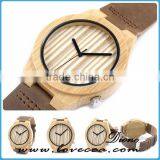 New Hot Sale Leather Wrist Handmade Men Wooden Watch thumbnail-1