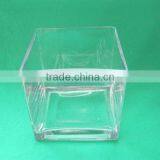 Large Square Glass Vase,hand-made Glass Vase,square Glass Flower Vase,glassware thumbnail-1